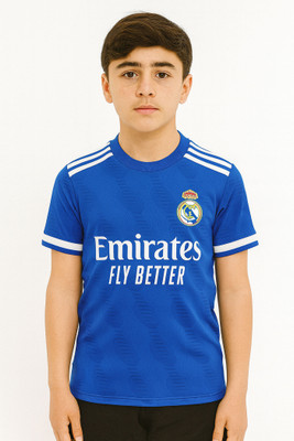 DOSTITCH Boys & Girls Printed Polyester Regular T Shirt(Blue, Pack of 1)