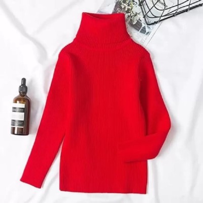 kishu fashion Boys & Girls Striped Wool Blend T Shirt(Red, Pack of 1)