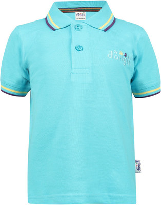 FabTag  - dongli Boys Solid Pure Cotton Regular T Shirt(Light Blue, Pack of 1)
