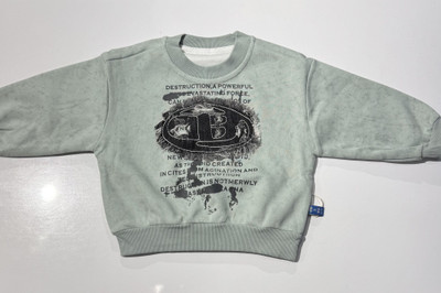 ippo Baby Boys Printed Cotton Blend Oversized T Shirt(Light Green, Pack of 1)