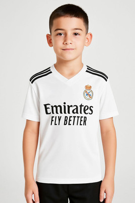 Ryze Boys & Girls Printed Polyester Regular T Shirt(White, Pack of 1)