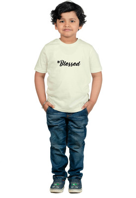 CHOMMBOOKA TREND Boys Typography Cotton Blend Regular T Shirt(Multicolor, Pack of 1)