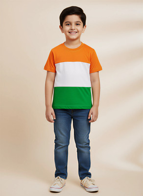 Ruyam Boys & Girls Typography Pure Cotton Regular T Shirt(Multicolor, Pack of 1)