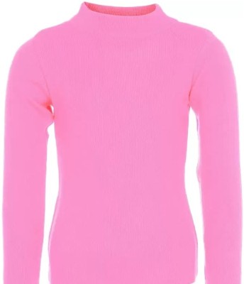 kishu fashion Boys & Girls Solid Pure Cotton T Shirt(Pink, Pack of 1)