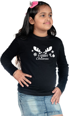 CHOMMBOOKA TREND Boys & Girls Graphic Print Cotton Blend Regular T Shirt(Black, Pack of 1)