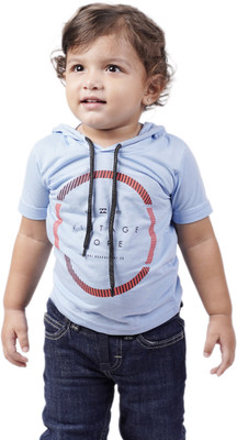 Yellowtoons Boys Printed Cotton Blend Regular T Shirt(Light Blue, Pack of 1)