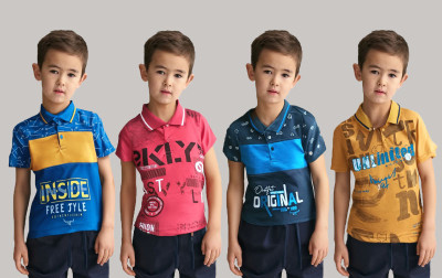 HouseOfCommon Boys Printed Cotton Blend Regular T Shirt(Multicolor, Pack of 4)