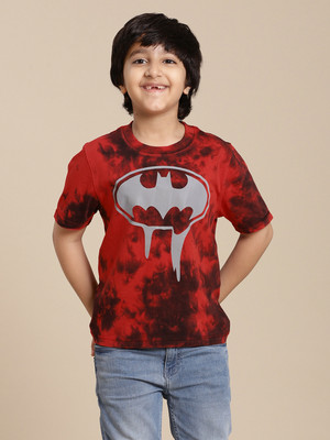 kidsville Boys Printed Pure Cotton Regular T Shirt(Multicolor, Pack of 1)