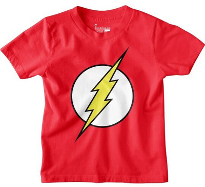BonOrganik Boys Printed Pure Cotton Regular T Shirt(Red, Pack of 1)