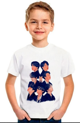 MH FASHION TRENDS Baby Boys & Baby Girls Graphic Print Polyester Oversized T Shirt(White, Pack of 1)