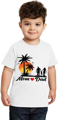 THEYOUNGESTTEE Boys Graphic Print Cotton Blend Regular T Shirt(White, Pack of 1)