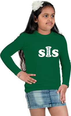 CHOMMBOOKA TRENDING Boys & Girls Typography Cotton Blend Regular T Shirt(Green, Pack of 1)