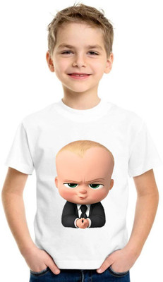 SNIFFY Baby Boys & Baby Girls Printed Polyester Regular T Shirt(White, Pack of 1)