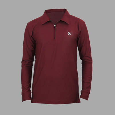 FASHA Boys Solid Polyester Regular T Shirt(Maroon, Pack of 1)