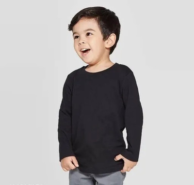 BQC Boys Graphic Print Polyester Regular T Shirt(Black, Pack of 1)
