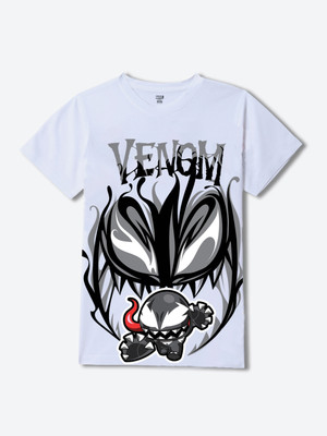 WEAR YOUR MIND Boys Graphic Print Cotton Blend Regular T Shirt(White, Pack of 1)