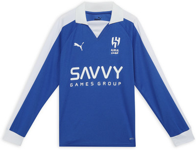 PUMA Boys & Girls Printed Polyester Regular T Shirt(Blue, Pack of 1)