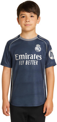 Sportiva Boys & Girls Printed Polyester Regular T Shirt(Blue, Pack of 1)