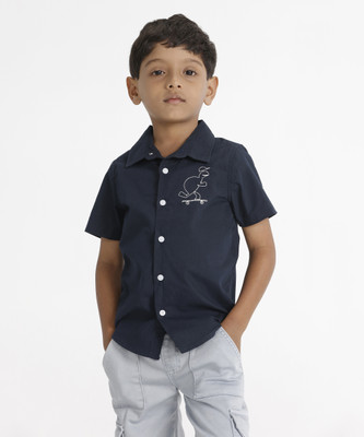 Baby Island Baby Boys Solid Cotton Blend Regular T Shirt(Blue, Pack of 1)