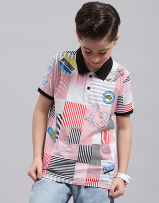 MONTE CARLO Boys Printed Cotton Blend Regular T Shirt(Multicolor, Pack of 1)