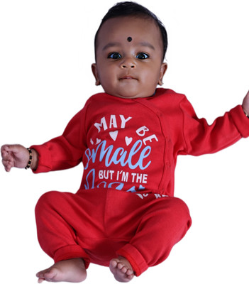 Kidzz Boys Solid Cotton Blend Regular T Shirt(Red, Pack of 1)