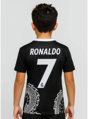 Playhard Boys & Girls Printed Polyester Regular T Shirt(Black, Pack of 1)