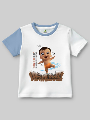 CHHOTA BHEEM Boys Printed Pure Cotton Regular T Shirt(Multicolor, Pack of 1)