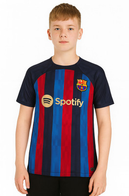 DOSTITCH Boys & Girls Printed Polyester Regular T Shirt(Red, Pack of 1)