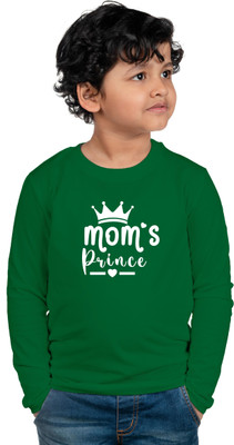 CHOMMBOOKA TRENDING Boys Printed Cotton Blend Regular T Shirt(Green, Pack of 1)
