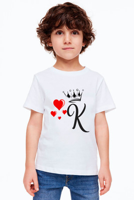 SQF Boys Printed Polyester Regular T Shirt(White, Pack of 1)