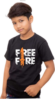SHREE G CREATION Boys Printed Cotton Blend Regular T Shirt(Multicolor, Pack of 1)