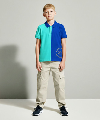 KILLER Boys Colorblock Pure Cotton Regular T Shirt(Blue, Pack of 1)