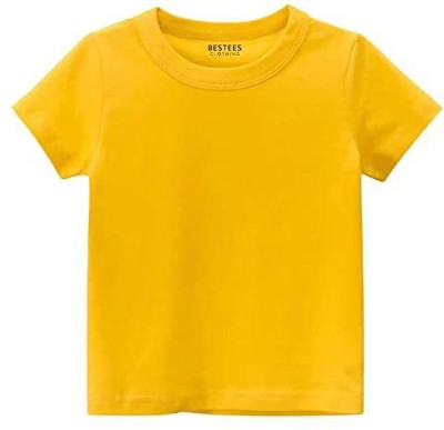 ZEDDY Boys Graphic Print Pure Cotton Regular T Shirt(Yellow, Pack of 1)