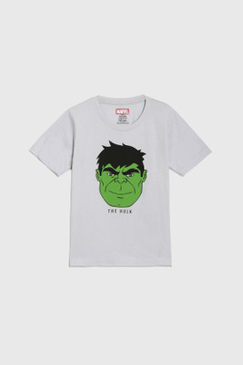 Nap Chief Boys Graphic Print Pure Cotton Regular T Shirt(Grey, Pack of 1)
