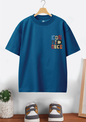 Codez Boys Printed Cotton Blend Oversized T Shirt(Green, Pack of 1)