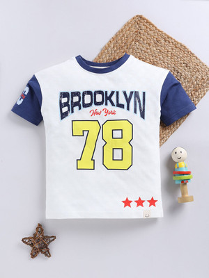 Happy Faces Baby Boys Solid Pure Cotton Regular T Shirt(White, Pack of 1)