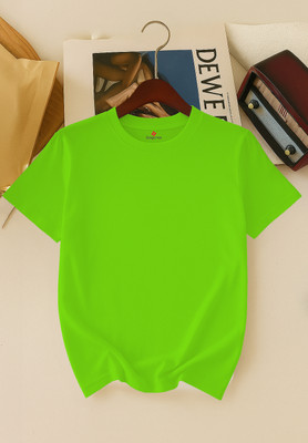 Dagcros Boys Printed Cotton Blend Oversized T Shirt(Green, Pack of 1)