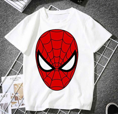 THEYOUNGESTTEES Boys & Girls Printed Polyester Regular T Shirt(White, Pack of 1)