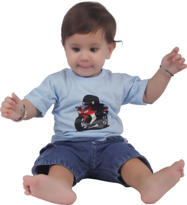 Yellowtoons Baby Boys Printed Cotton Blend Regular T Shirt(Multicolor, Pack of 1)