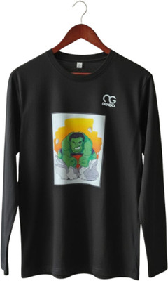 Nexgo Baby Boys & Baby Girls Printed Cotton Blend Regular T Shirt(Black, Pack of 1)