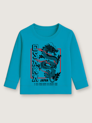 MEKNYE KIDS Boys Printed Pure Cotton Regular T Shirt(Green, Pack of 1)