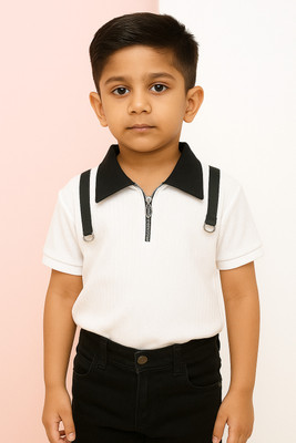 VRATV Baby Boys & Baby Girls Solid Cotton Blend Regular T Shirt(Multicolor, Pack of 1)