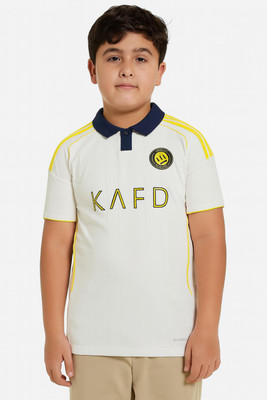 YUTU Boys & Girls Printed Polyester Regular T Shirt(White, Pack of 1)