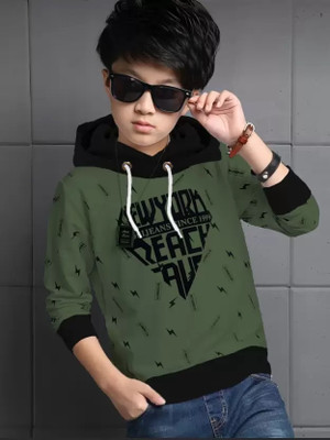 rotaqo Baby Boys & Baby Girls Typography, Printed Cotton Blend Regular T Shirt(Dark Green, Pack of 1)