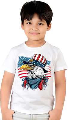 ORATEIS Boys Graphic Print Cotton Blend Regular T Shirt(Multicolor, Pack of 1)