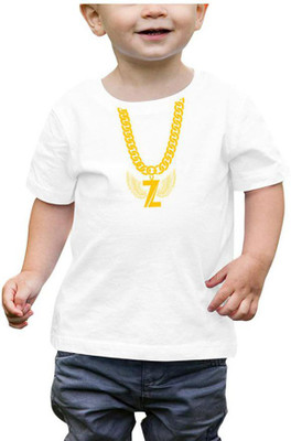 RAINBOWTEES Baby Boys & Baby Girls Printed Pure Cotton Regular T Shirt(White, Pack of 1)