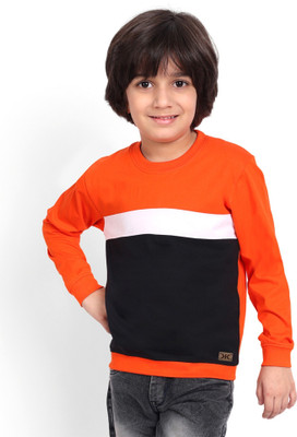 KILLER Boys Colorblock Pure Cotton Regular T Shirt(Multicolor, Pack of 1)