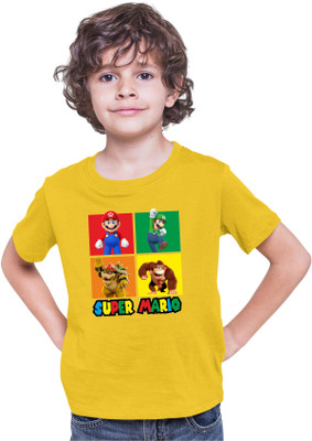 Printabulous Boys & Girls Printed Pure Cotton Regular T Shirt(Black, Pack of 1)