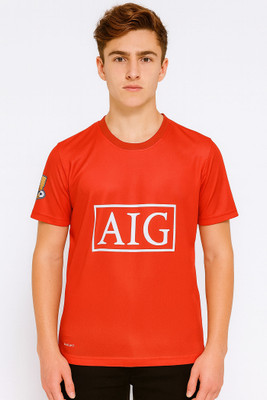 DOSTITCH Boys & Girls Printed Polyester Regular T Shirt(Red, Pack of 1)