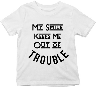 Shootera Baby Boys & Baby Girls Printed Cotton Blend Regular T Shirt(White, Pack of 1)